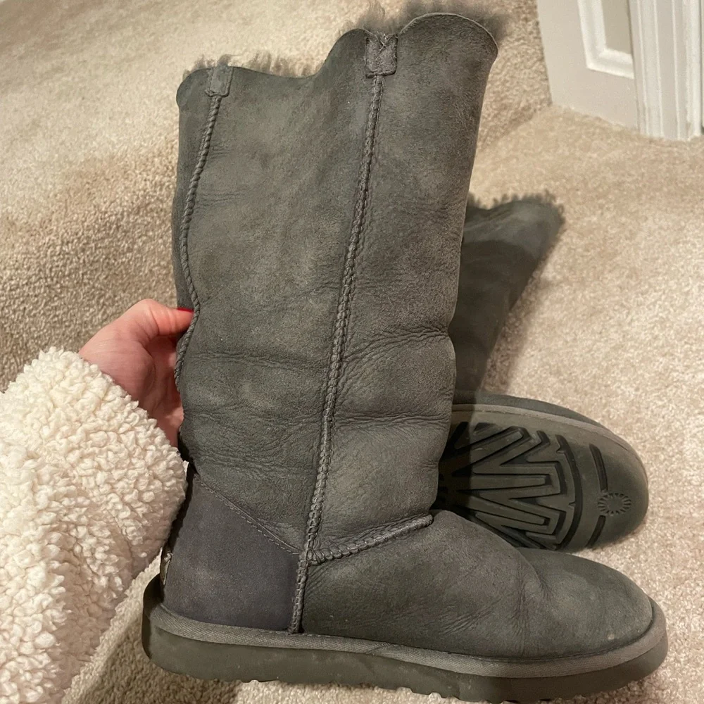 UGG Grey Bailey Button Boots - Picture 6 of 15